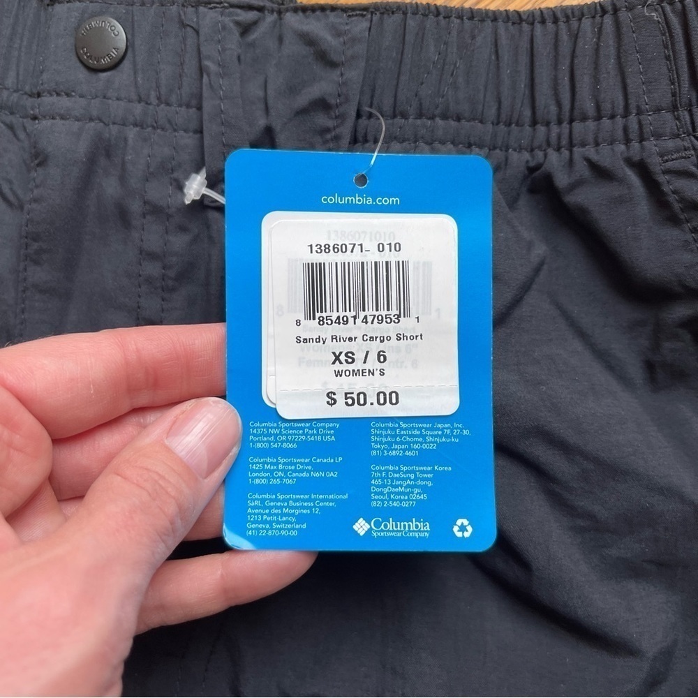 NEW Columbia Womens Sandy River Cargo Short Black Size XS NWT - Picture 4 of 7